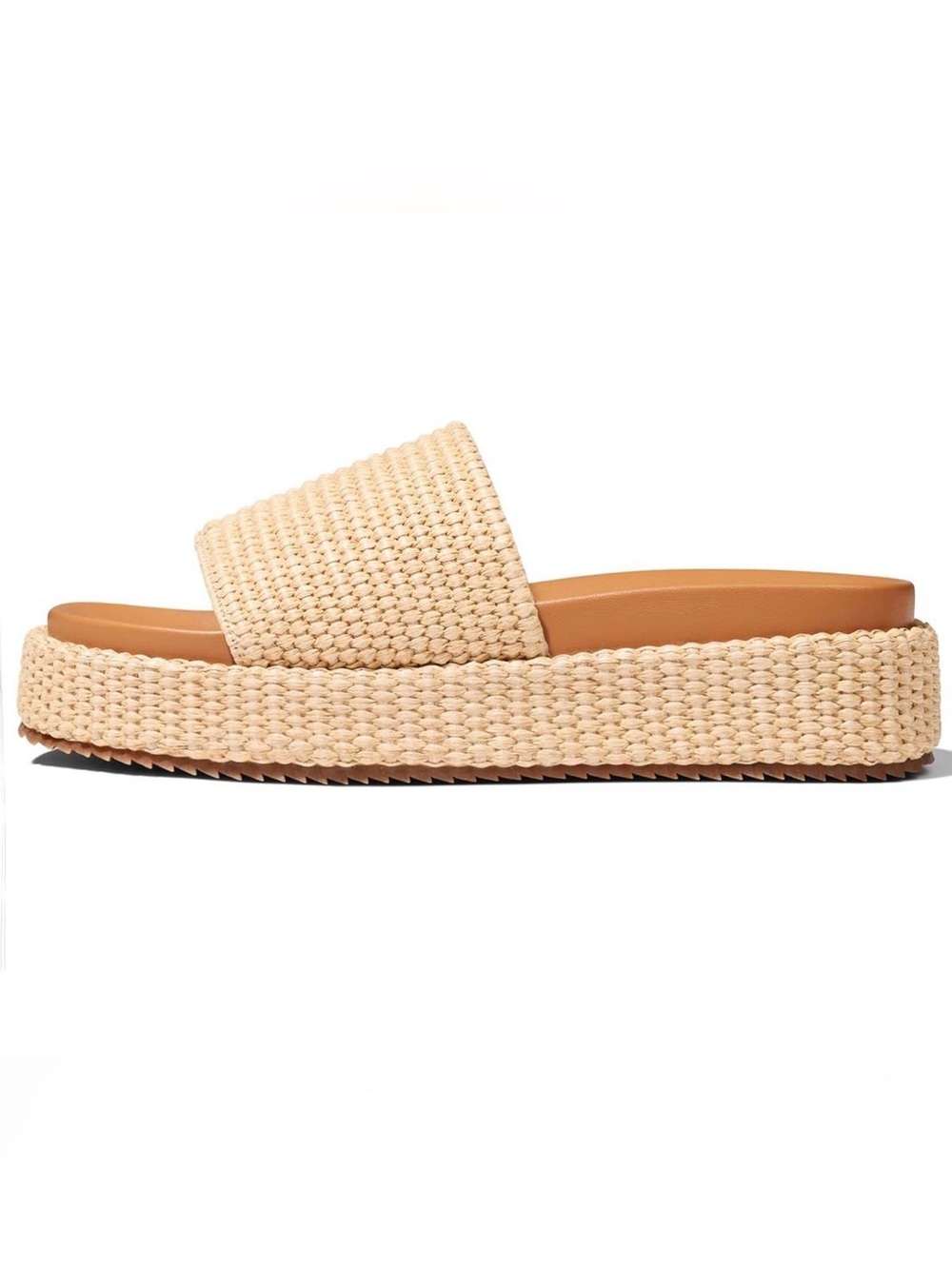 Eqaudes Women’s Woven Slide Platform Sandal in Natural - US Size 7